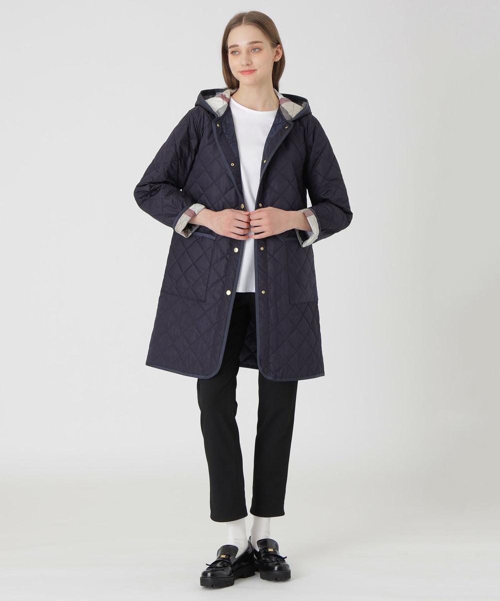 美品 ブルーレーベルクレストブリッジ コート ロング ネイビー