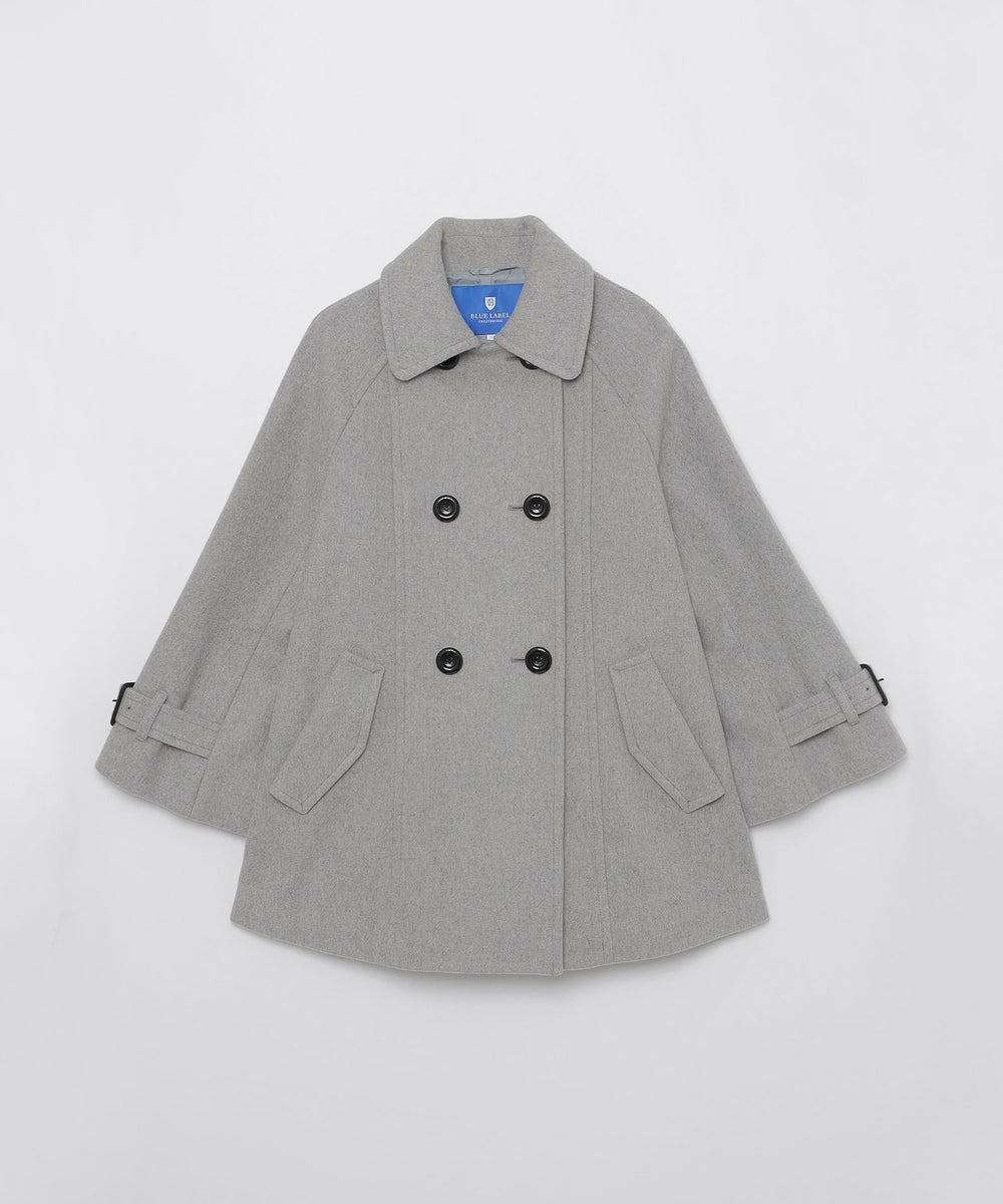 BLUELABEL CRESTBRIDGE ヘリンボーンケープ 山本美月さん着用 一部店舗限定】ケープ風コート（コート）｜BLUE LABEL CRESTBRIDGE