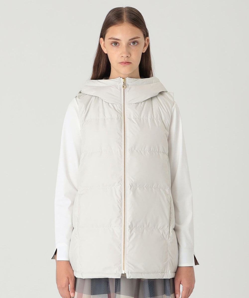 美品 ブルーレーベルクレストブリッジ BLUE LABEL ダウンベスト 白 一部店舗限定】マットタフタダウンベスト（コート）｜BLUE LABEL