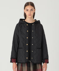 一部店舗限定】クレストブリッジチェックキルティングショートコート