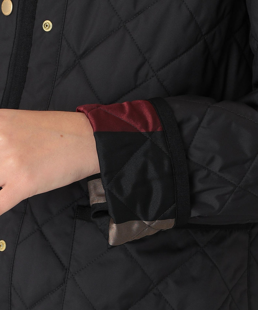 一部店舗限定】クレストブリッジチェックキルティングショートコート