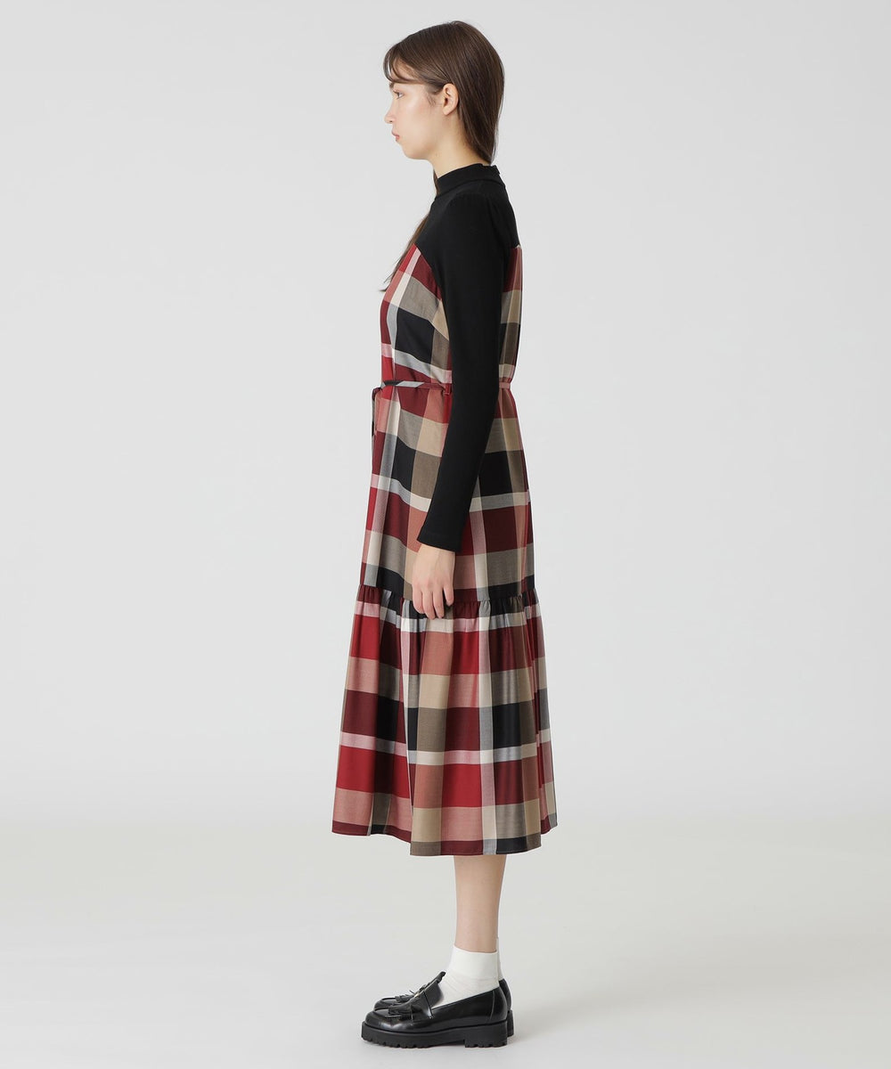 一部店舗限定】クレストブリッジチェックエアリーツイルテレコ