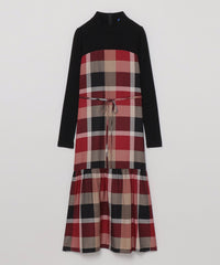 一部店舗限定】クレストブリッジチェックエアリーツイルテレココンビ