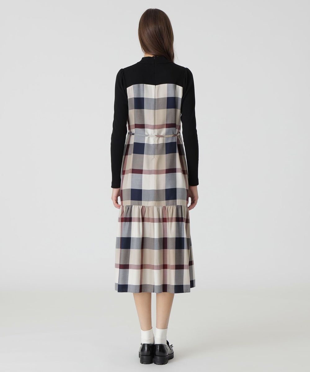 一部店舗限定】クレストブリッジチェックエアリーツイルテレココンビ