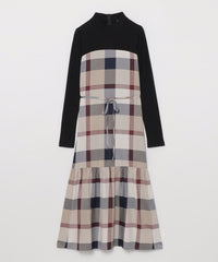 一部店舗限定】クレストブリッジチェックエアリーツイルテレココンビ