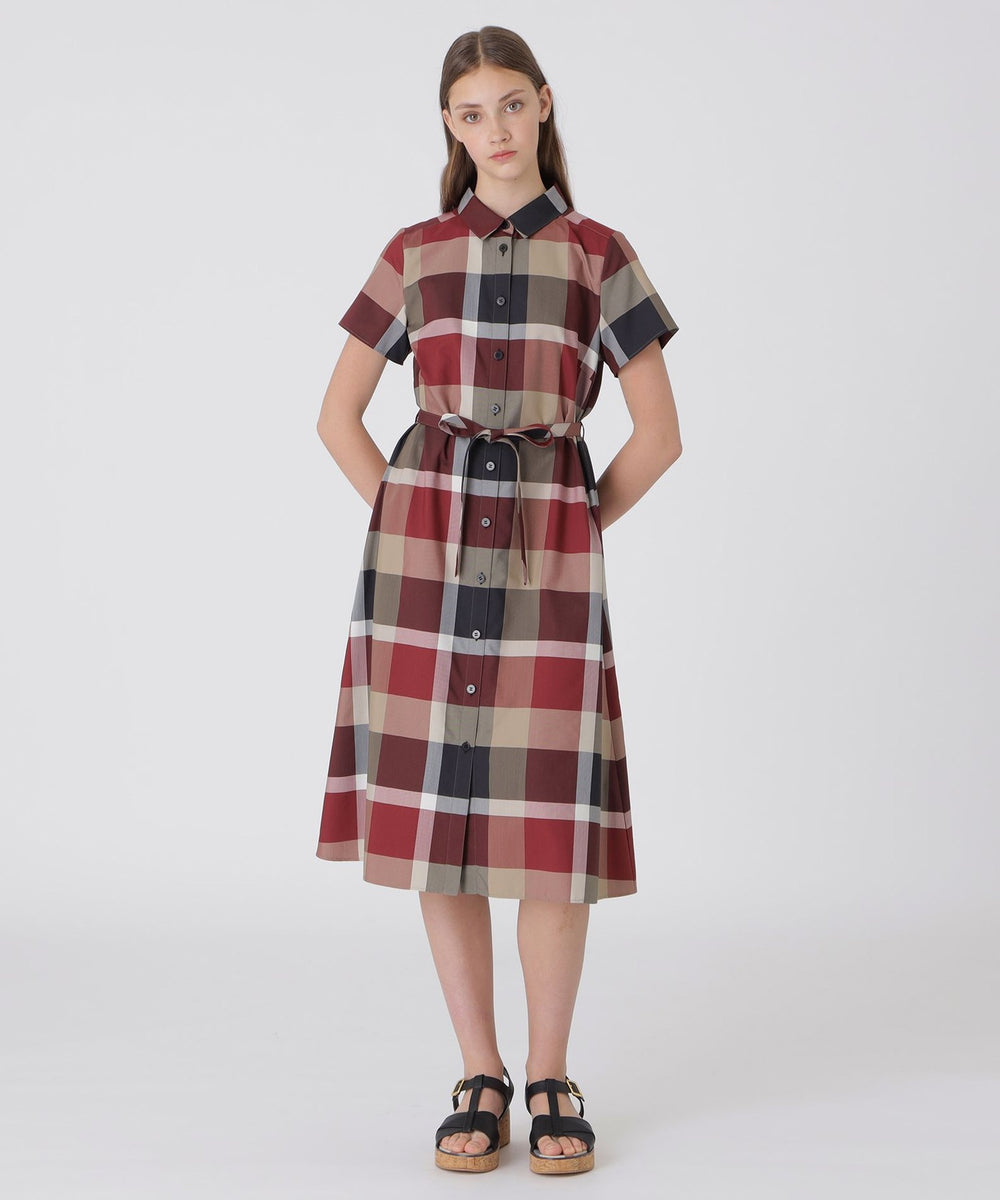 一部店舗限定】ライトクロッシングツイルシャツドレス（ドレス）｜BLUE