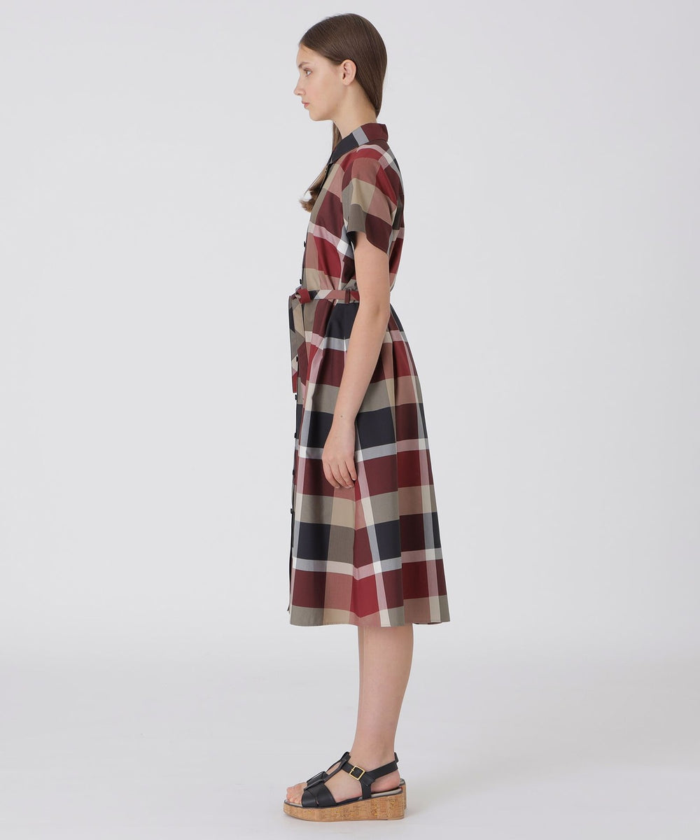 一部店舗限定】ライトクロッシングツイルシャツドレス（ドレス）｜BLUE