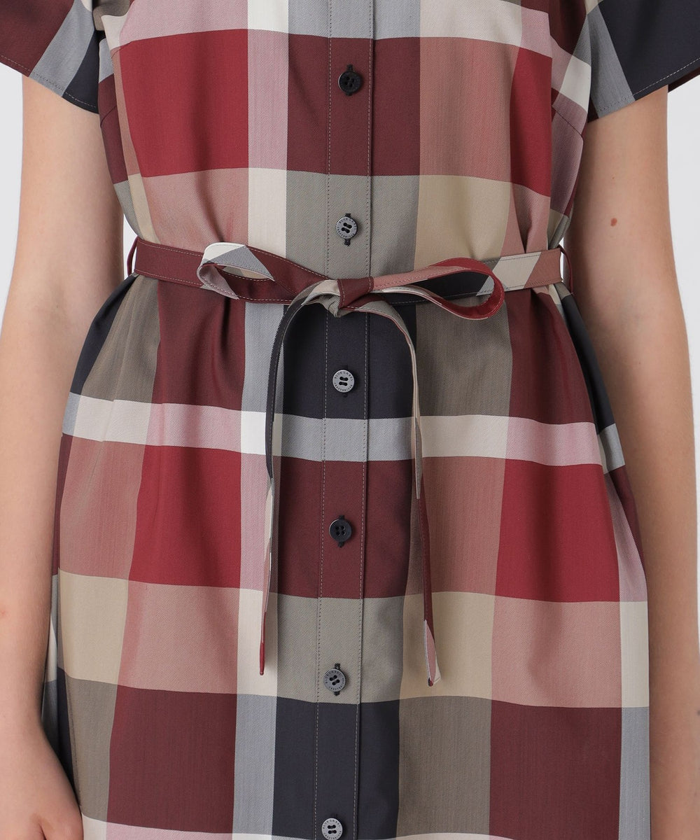 一部店舗限定】ライトクロッシングツイルシャツドレス（ドレス）｜BLUE