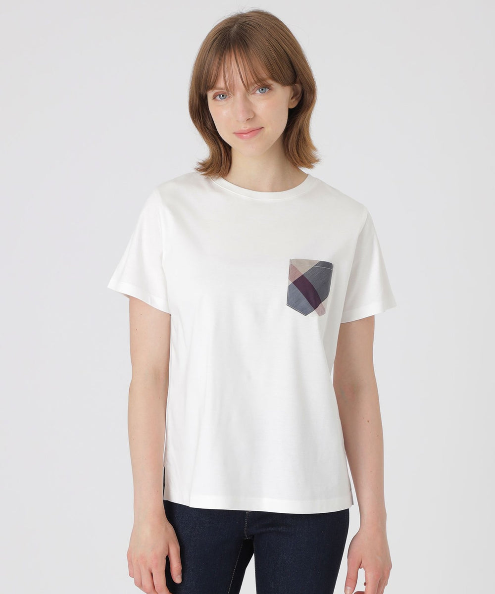 完売品新品・未使用タグ付き　クレストブリッジコンパクトピマスムースコンビTシャツ 一部店舗限定】コンパクトスムースポケットTシャツ（カットソー