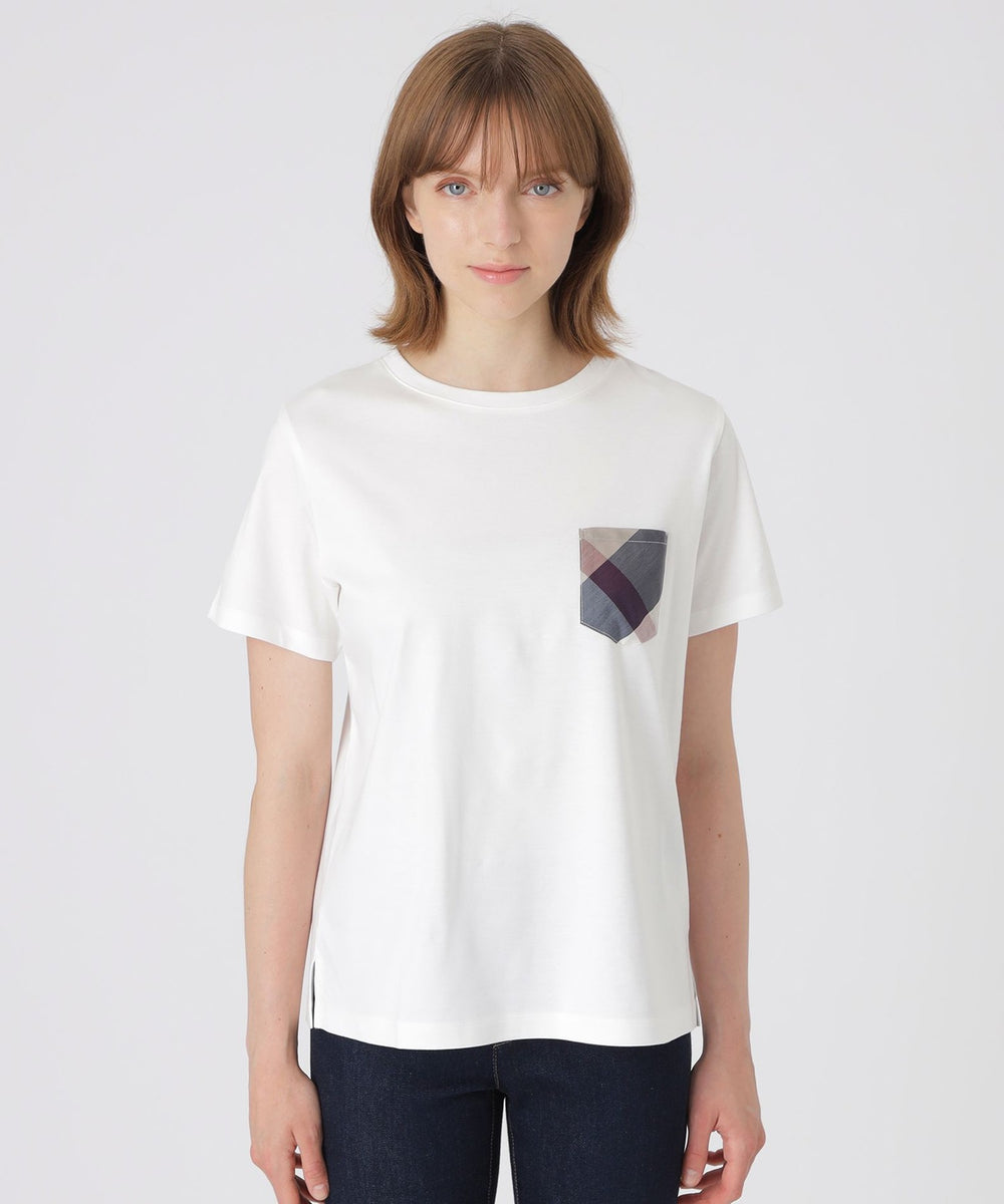 完売品新品・未使用タグ付き　クレストブリッジコンパクトピマスムースコンビTシャツ 一部店舗限定】コンパクトスムースポケットTシャツ（カットソー
