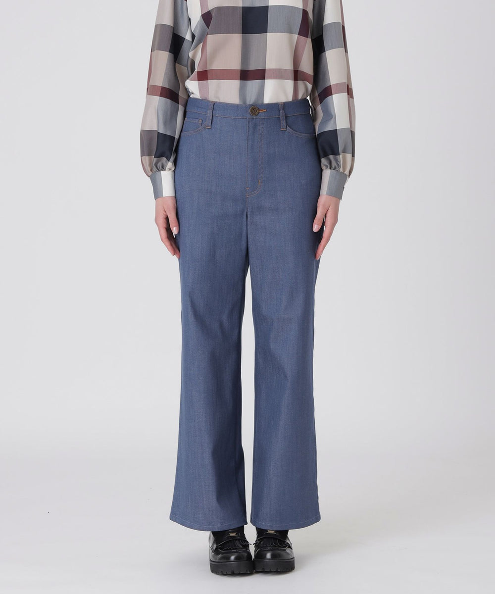 一部店舗限定】スラブシャンブレーワイドパンツ（パンツ）｜BLUE LABEL