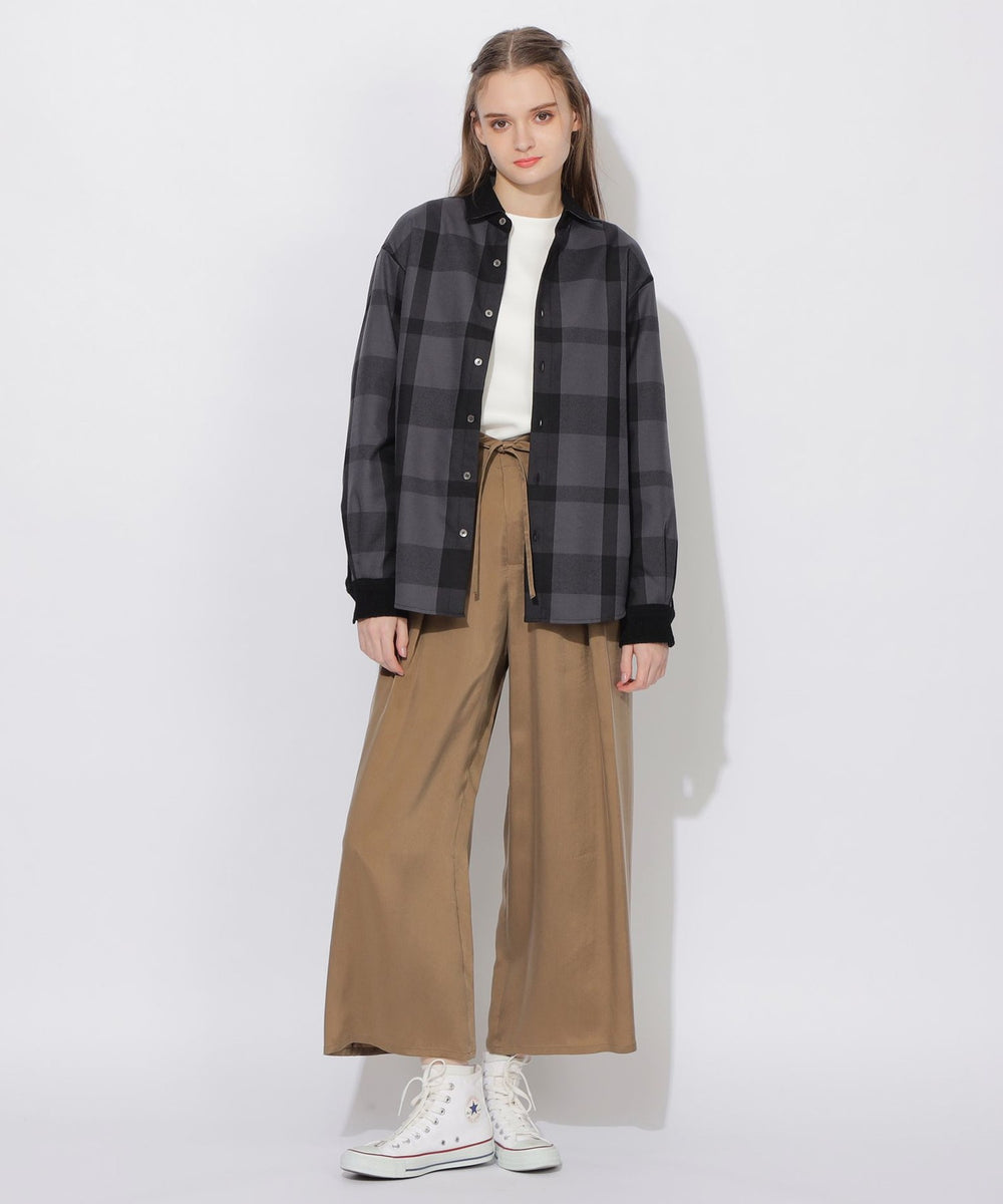ニットパーツクレストブリッジチェックネルシャツ（シャツ）｜CB