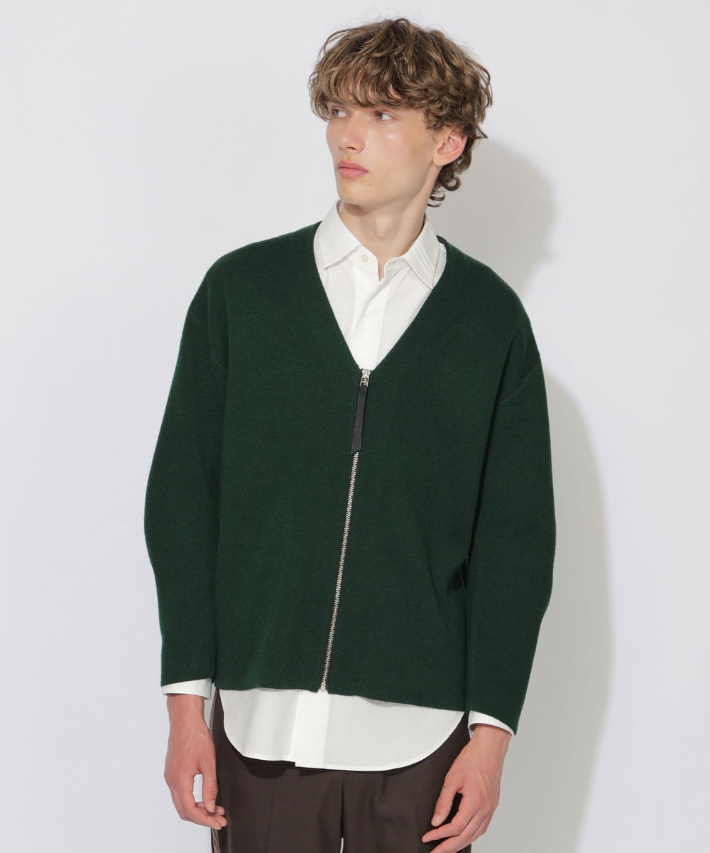 WEB限定カラー有り】Wフェイスニットジップカーディガン（WEB