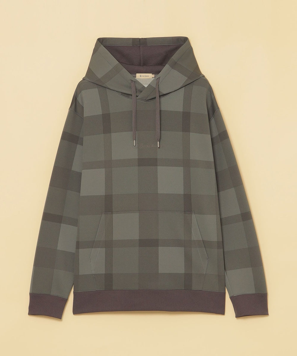 Unisex】クレストブリッジチェックダンボールニットフーディー