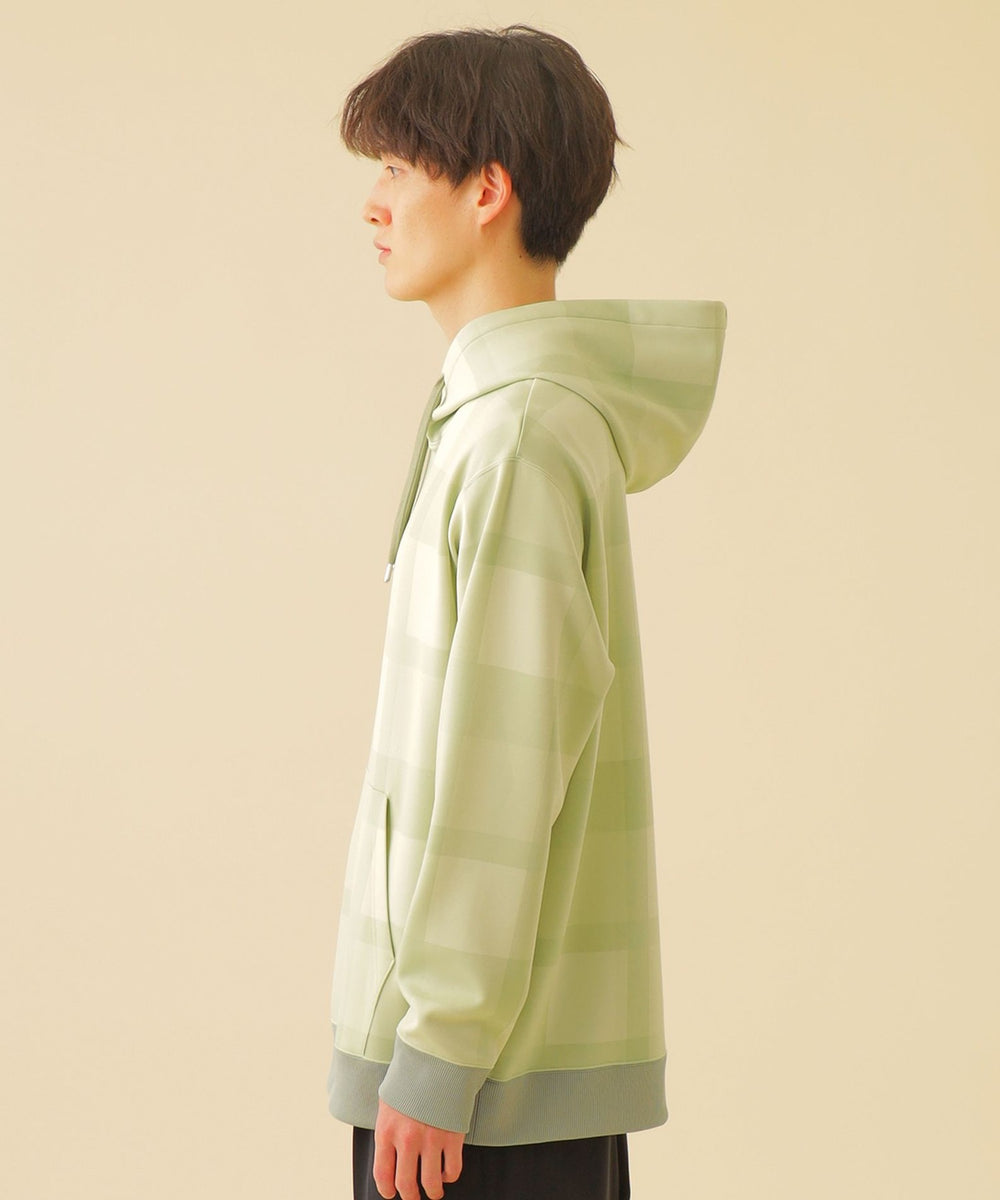 Unisex】クレストブリッジチェックダンボールニットフーディー