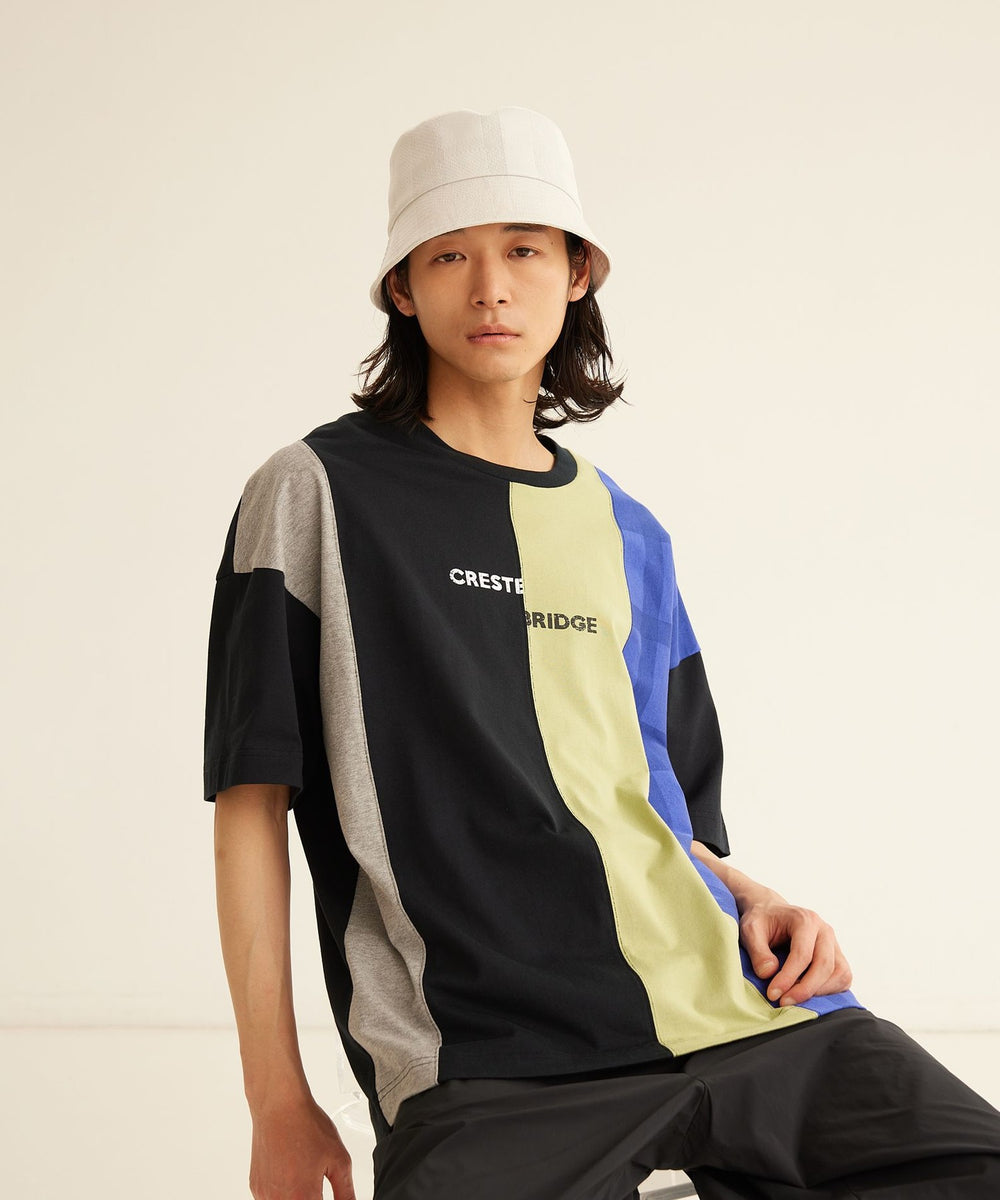 【WEB限定カラー有り】トーナルチェックブロッキングロゴTシャツ