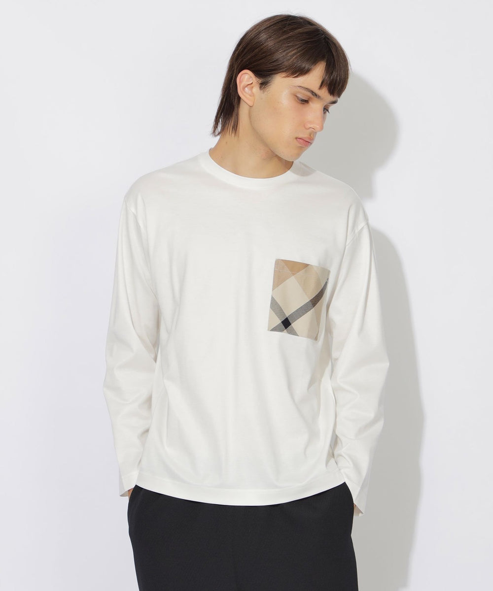 【WEB限定カラー有り】シルキーポンチチェックロンT