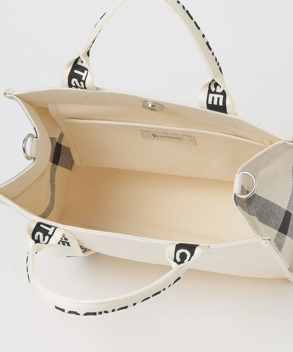 パーシャルクレストブリッジチェックキャンバス2WAYショルダー
