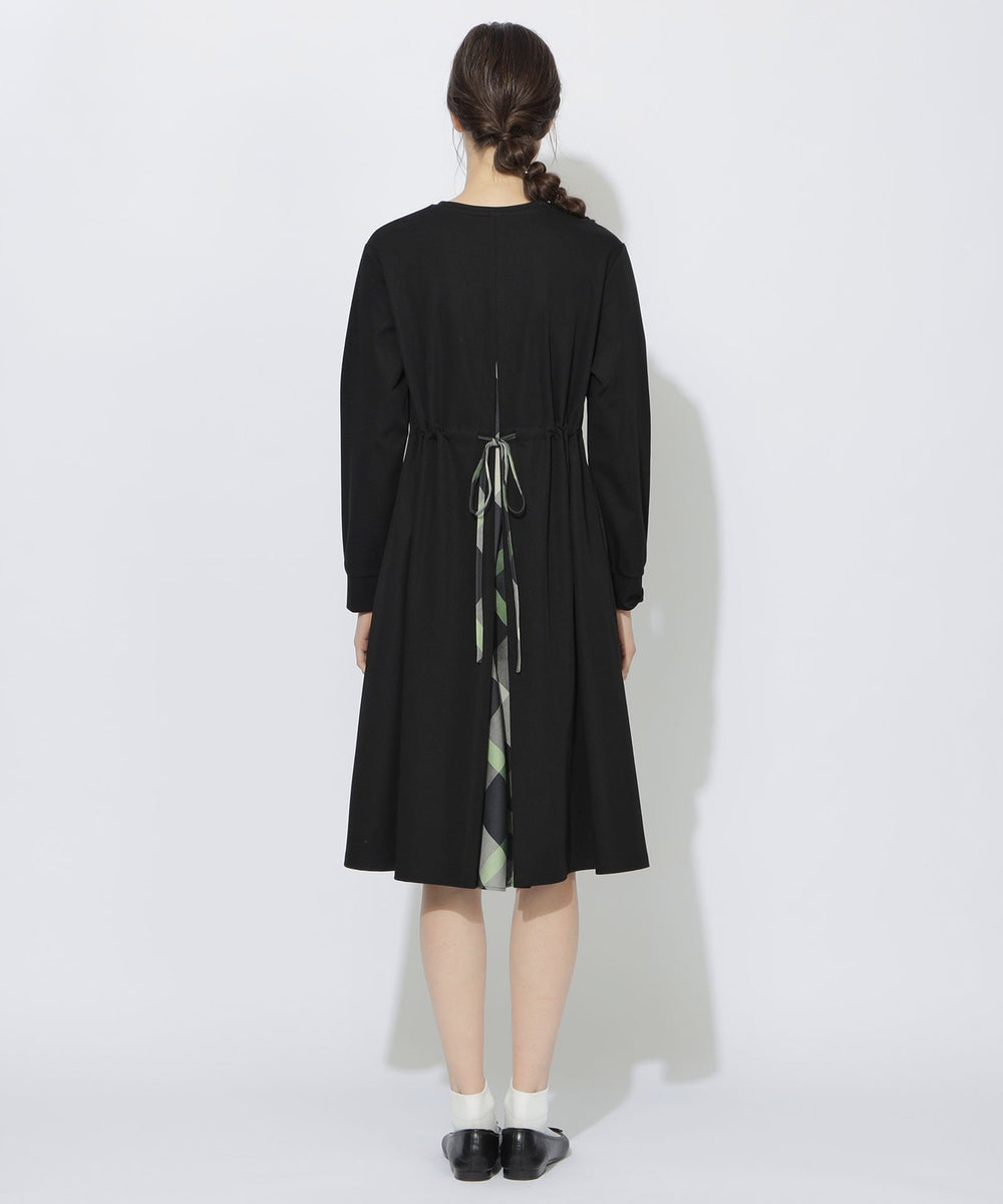 予約販売】【Meシリーズ】バックチェック切替ワンピース（ドレス）｜CB