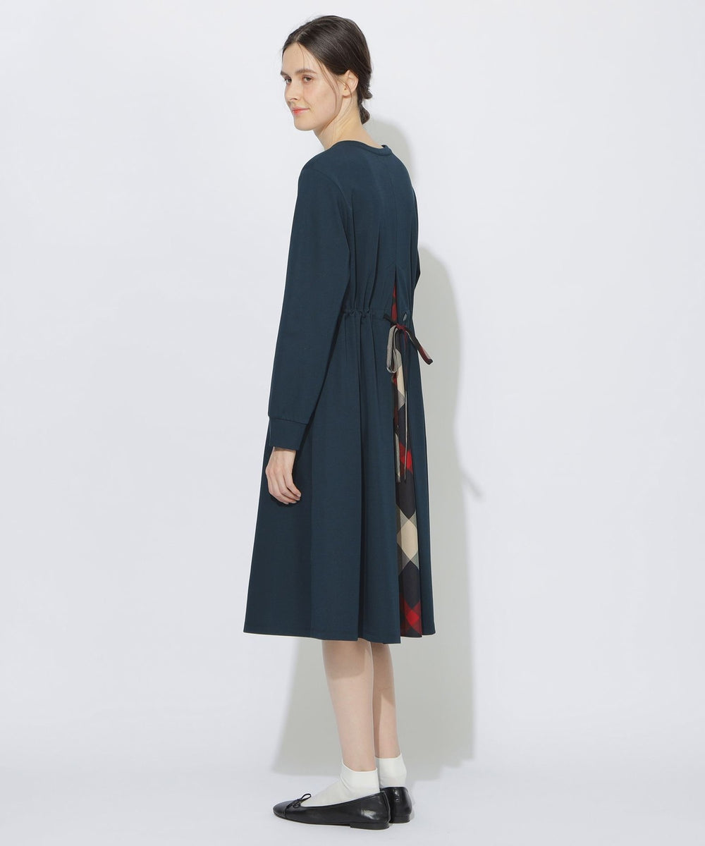 予約販売】【Meシリーズ】バックチェック切替ワンピース（ドレス）｜CB
