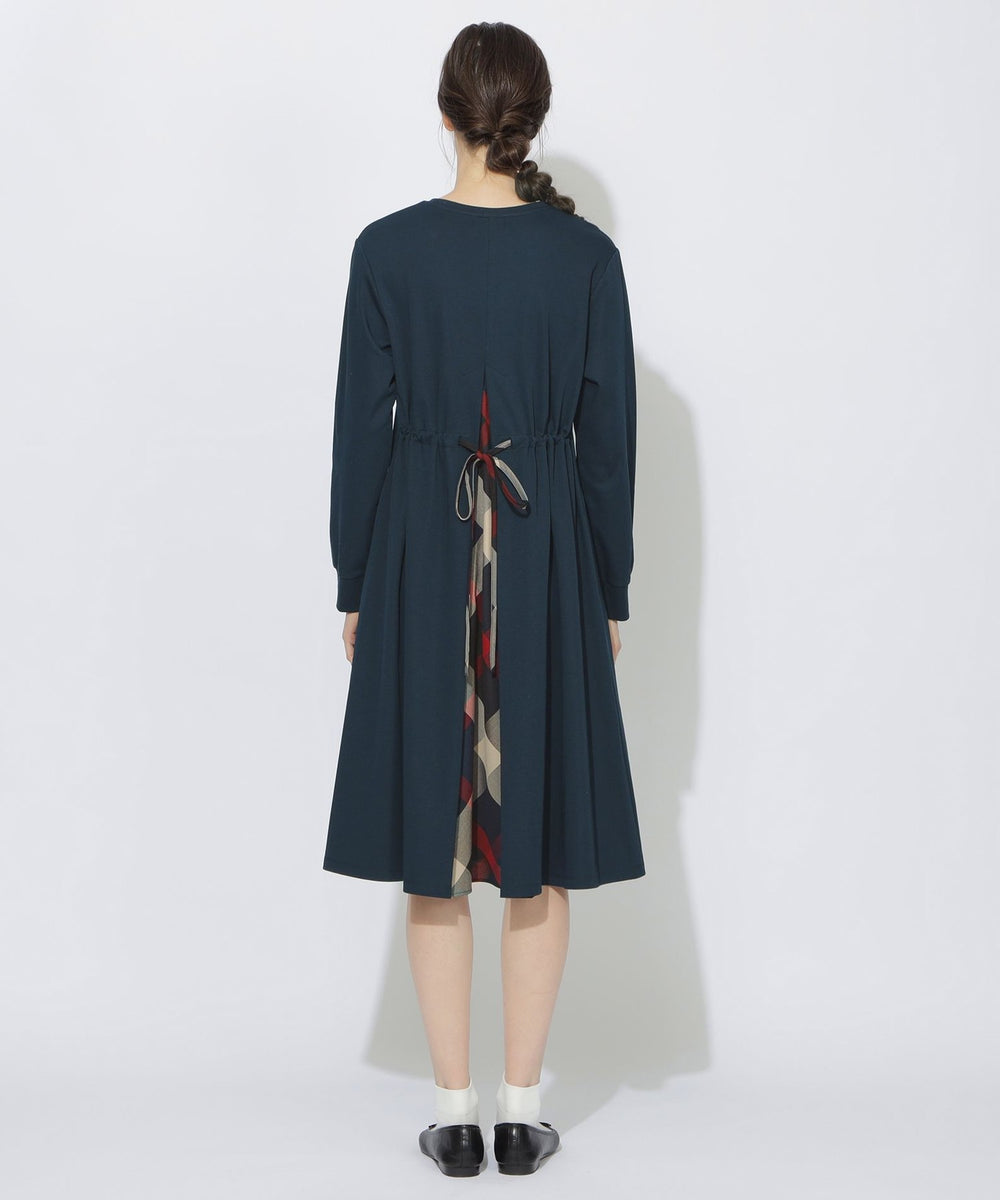 予約販売】【Meシリーズ】バックチェック切替ワンピース（ドレス）｜CB