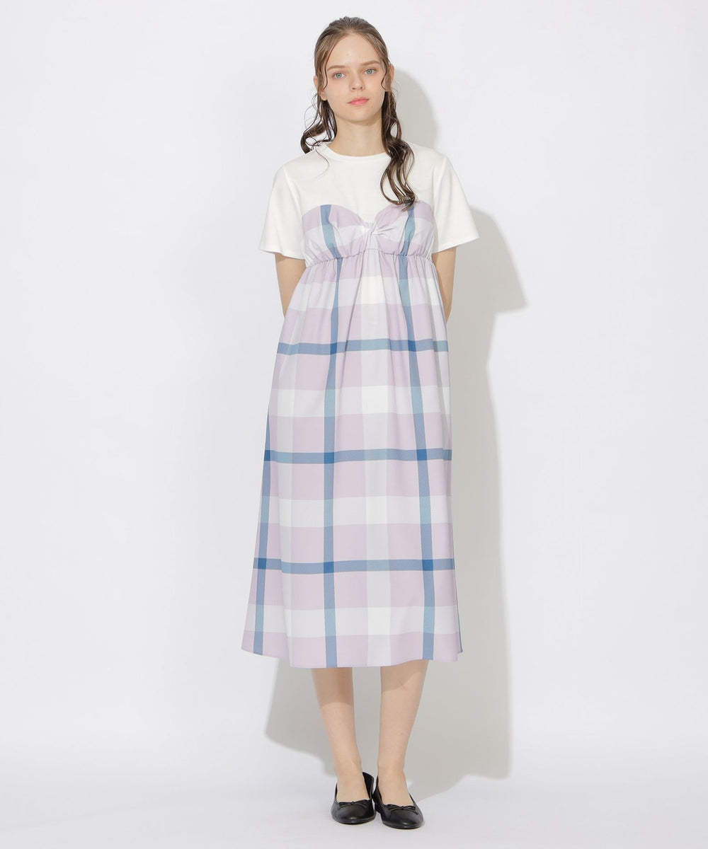 クレストブリッジチェックコンビワンピース