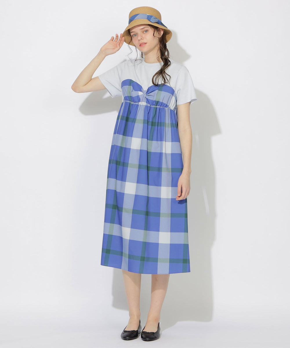 クレストブリッジチェックコンビワンピース