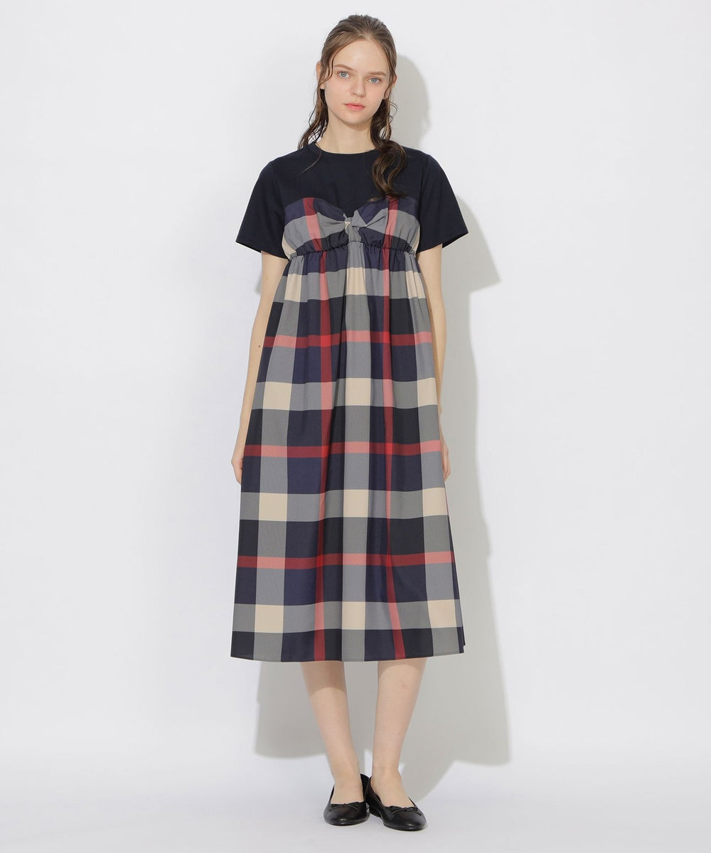 クレストブリッジチェックコンビワンピース