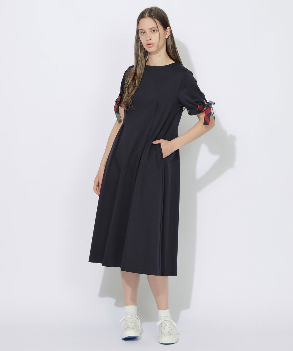 【予約販売】【Meシリーズ】リボンスリーブワンピース