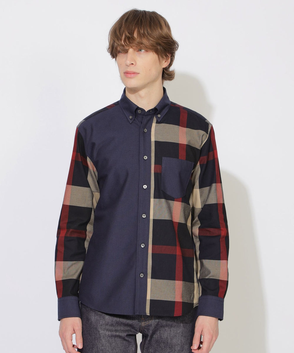 【ユニセックス】クレストブリッジチェックオックスシャツ