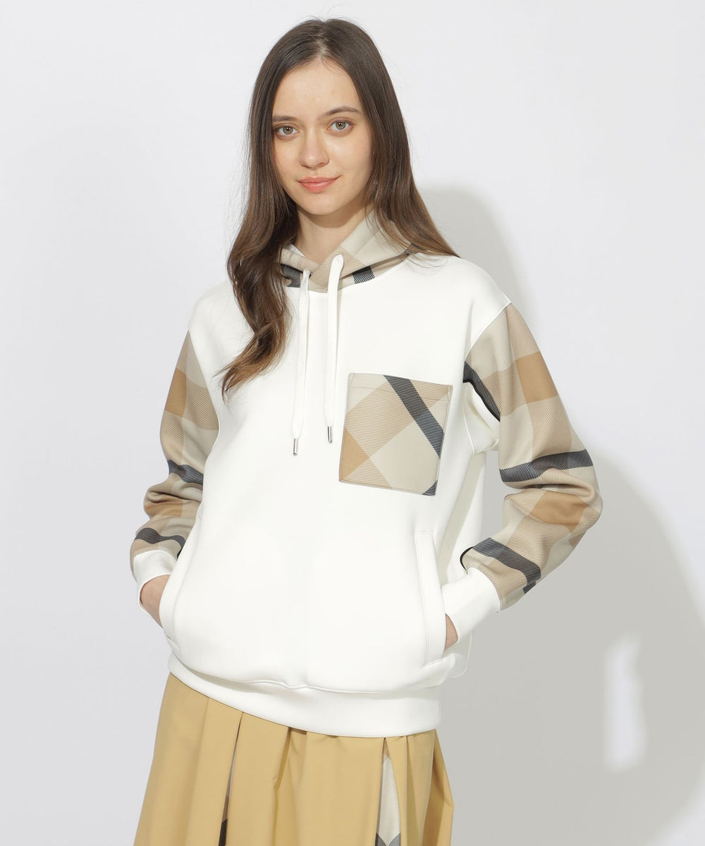 パーシャルチェック切替フーディー（カットソー）｜CB CRESTBRIDGE