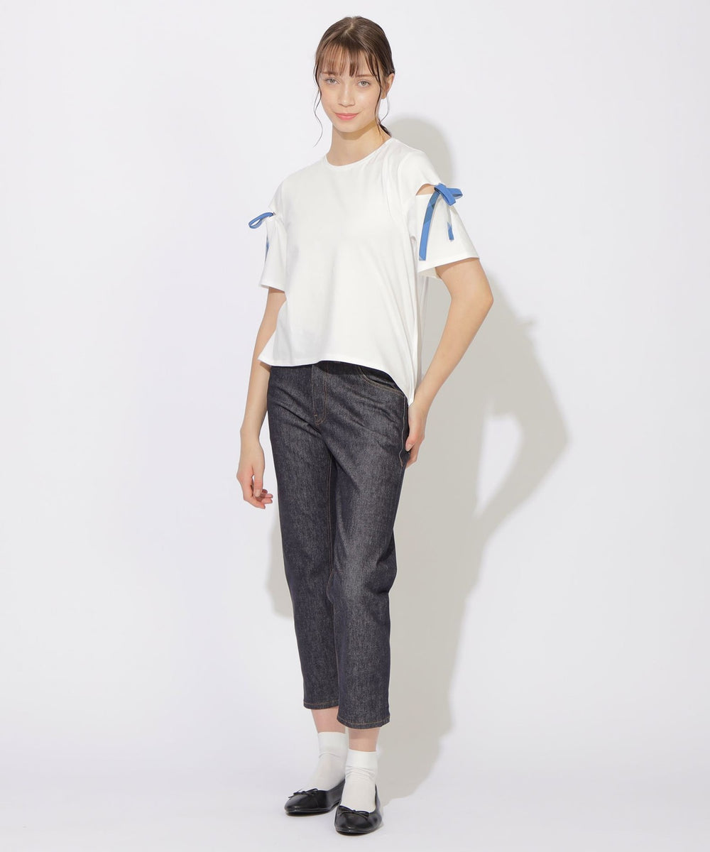 予約販売】【ユニセックス】クロップドストレッチデニム（パンツ