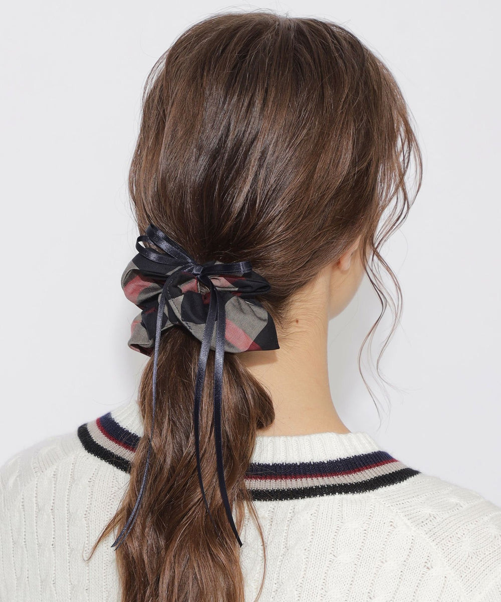 クレストブリッジチェックリボンシュシュ